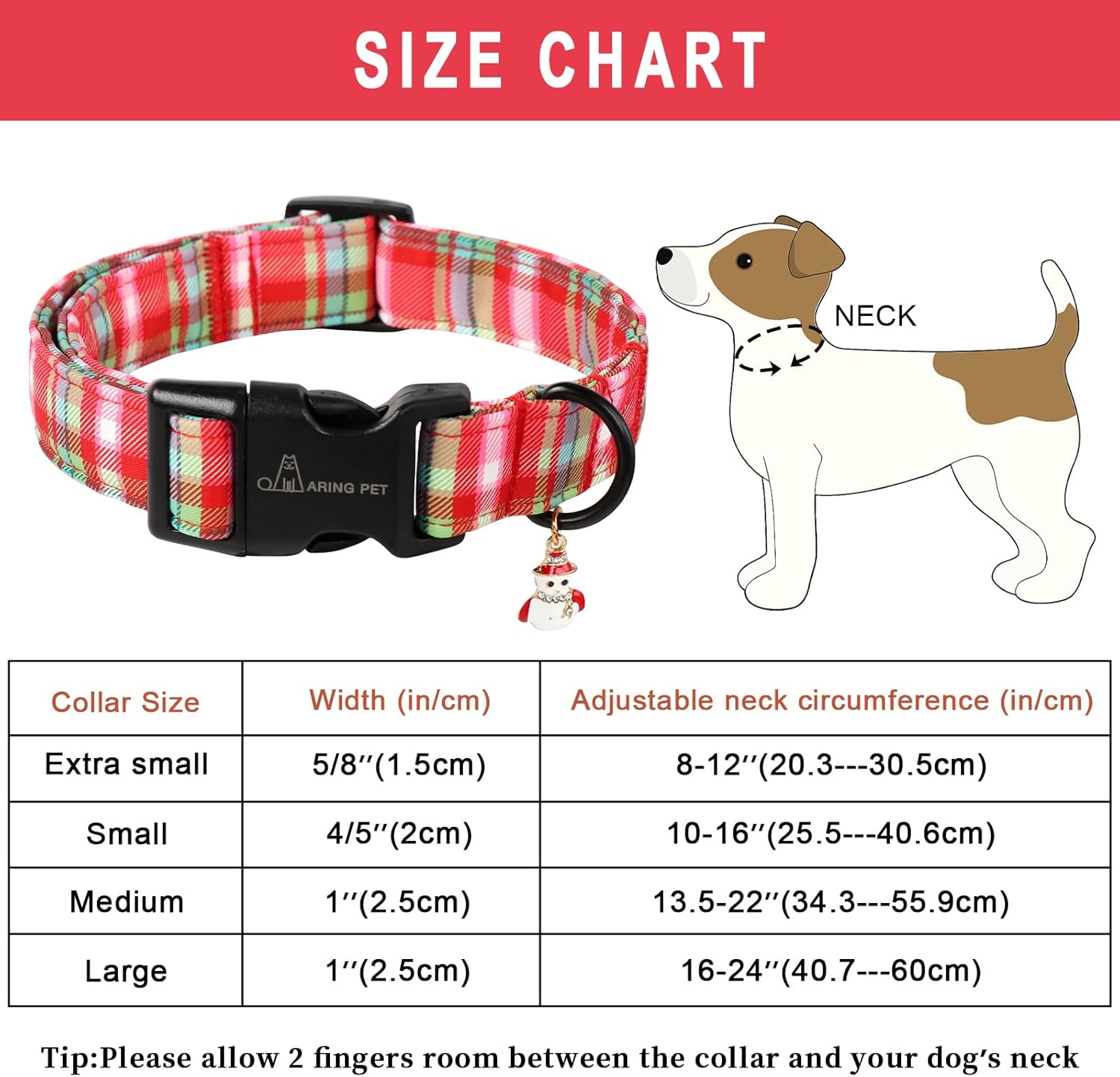 Christmas Dog Collar-Cute Red Green Plaid Dog Collars, Adjustable Christmas Pet Collars Puppy Collar with Quick Release Buckle for Girl&Boy Dogs