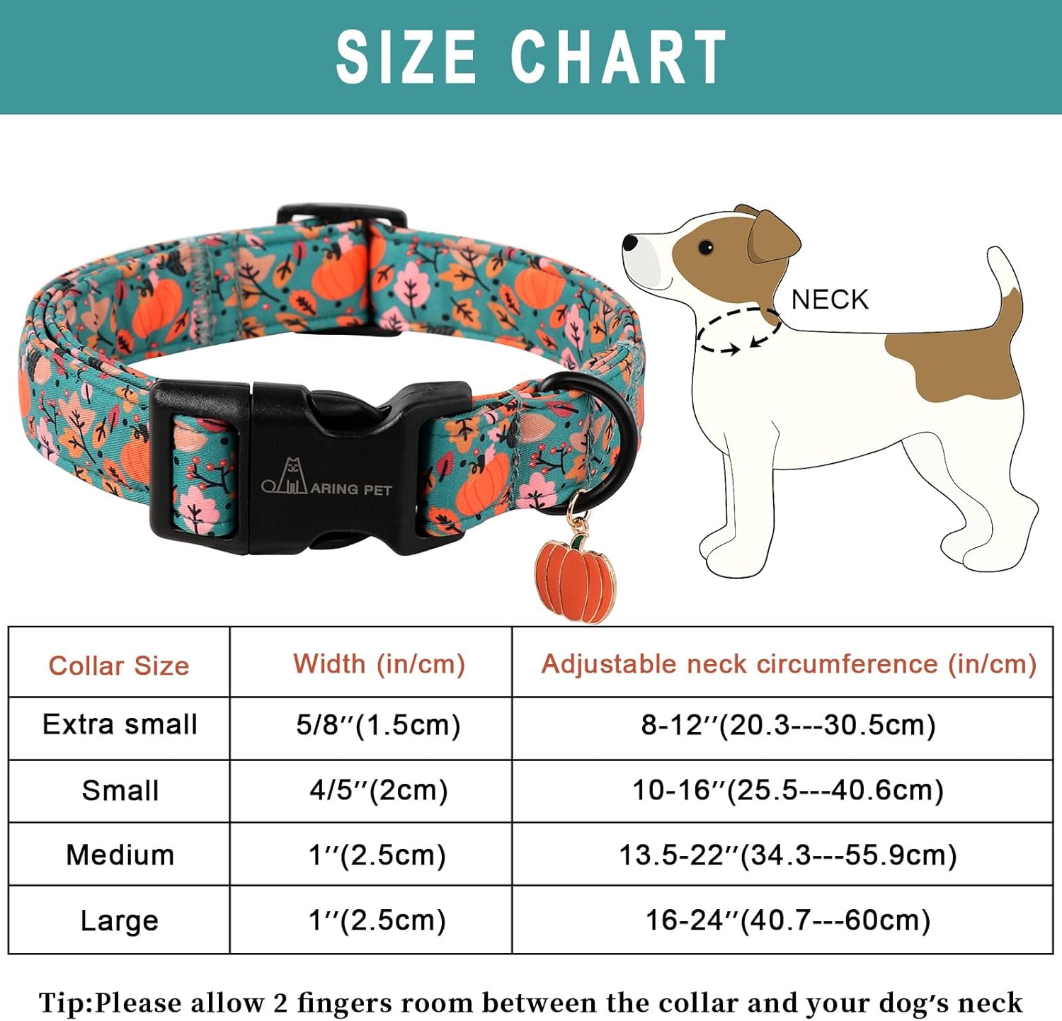 Halloween Dog Collar-Cute Green Pumpkin Dog Collars, Adjustable Fall Printed Pet Collars Puppy Collar with Quick Release Buckle for Girl&Boy Dogs