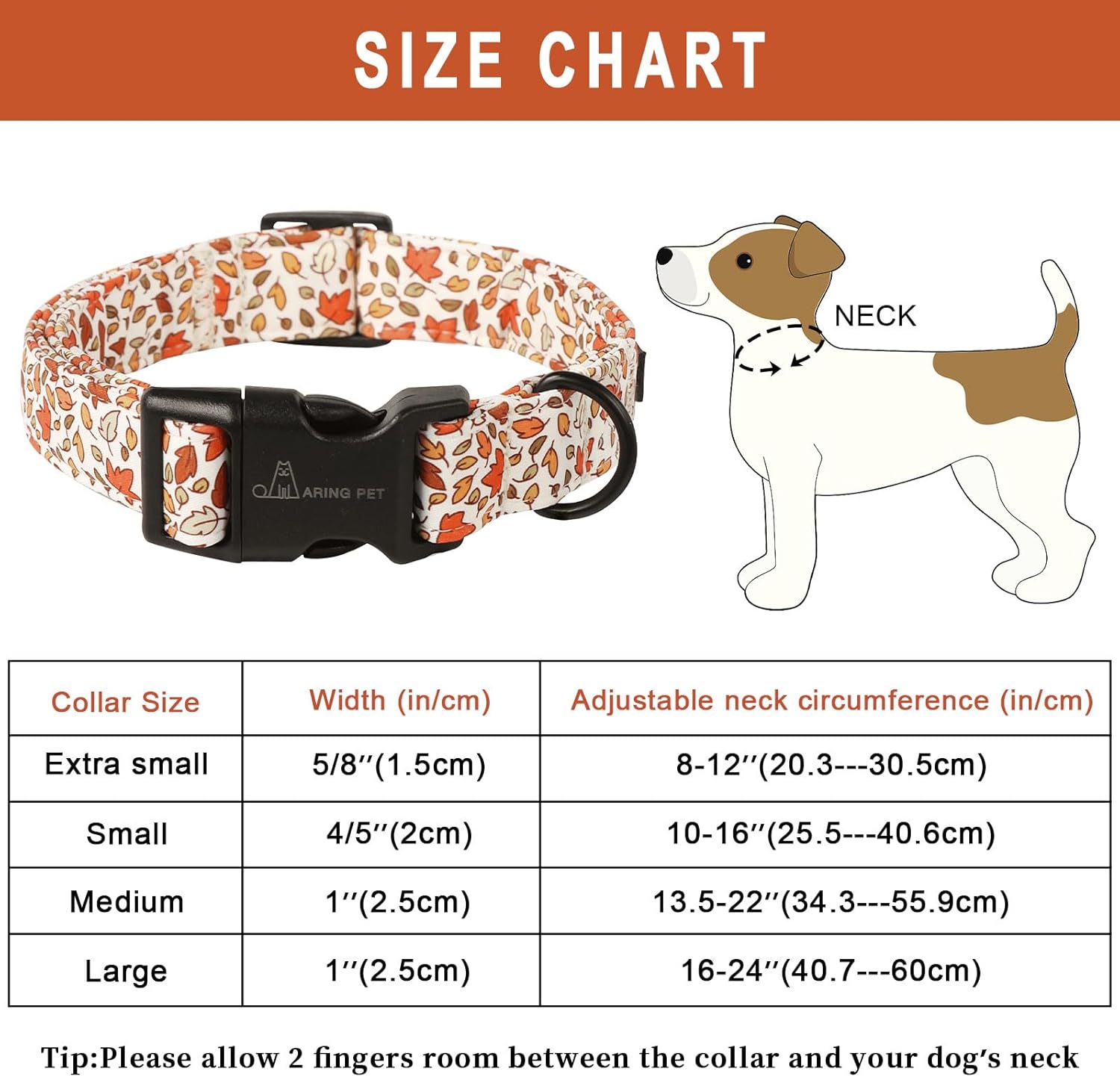 Fall Dog Collar-Cute Maple Leaves Dog Collar for Small Dogs, Adjustable Autumn Pet Collars Puppy Collar with Quick Release Buckle for Girl&Boy Dogs