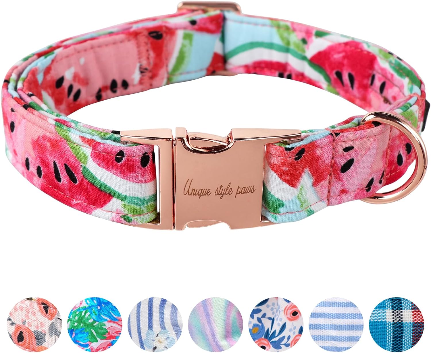 Dog Collar Metal Buckle Watermelon Collar Gift Durable Cute Collar for Small Medium Large Boys Girls Dogs