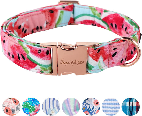 Dog Collar Metal Buckle Watermelon Collar Gift Durable Cute Collar for Small Medium Large Boys Girls Dogs