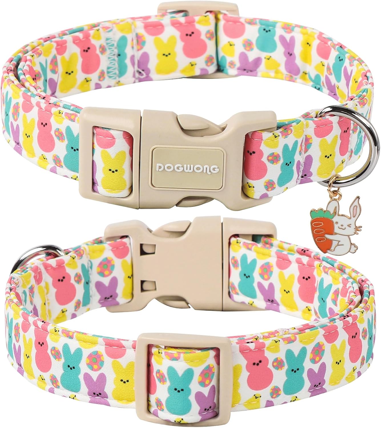 Easter Dog Collar- Cute Coloful Egg Dog Collars Adjustable Designer Easter Day Puppy Heart Dog Collar for Small Medium Large Dogs