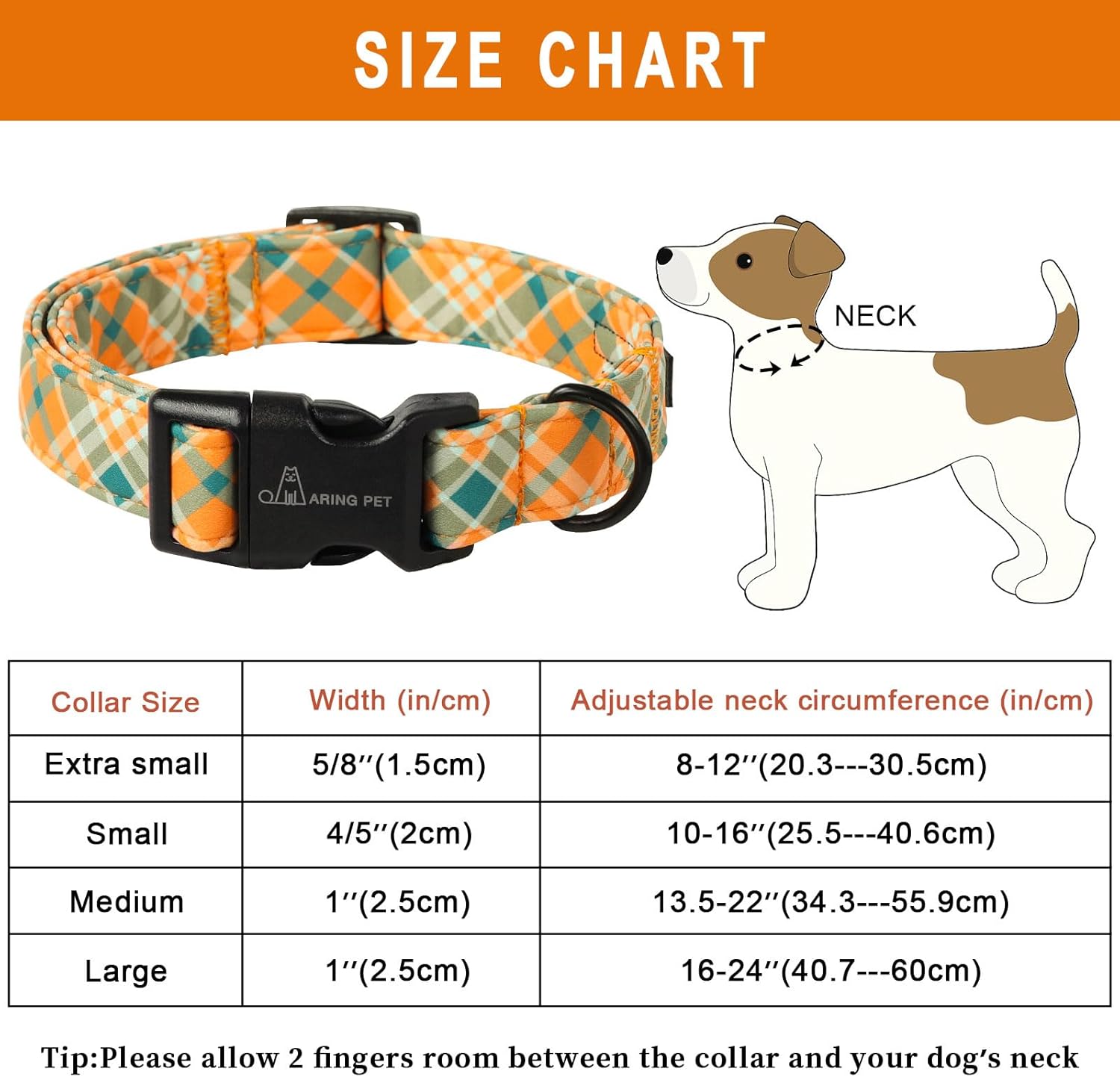 Fall Dog Collar-Cute Small Dog Collar, Adjustable Halloween Plaid Pet Collars Puppy Collar with Quick Release Buckle for Girl&Boy Dogs
