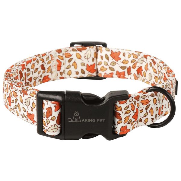 Fall Dog Collar-Cute Maple Leaves Dog Collar for Small Dogs, Adjustable Autumn Pet Collars Puppy Collar with Quick Release Buckle for Girl&Boy Dogs