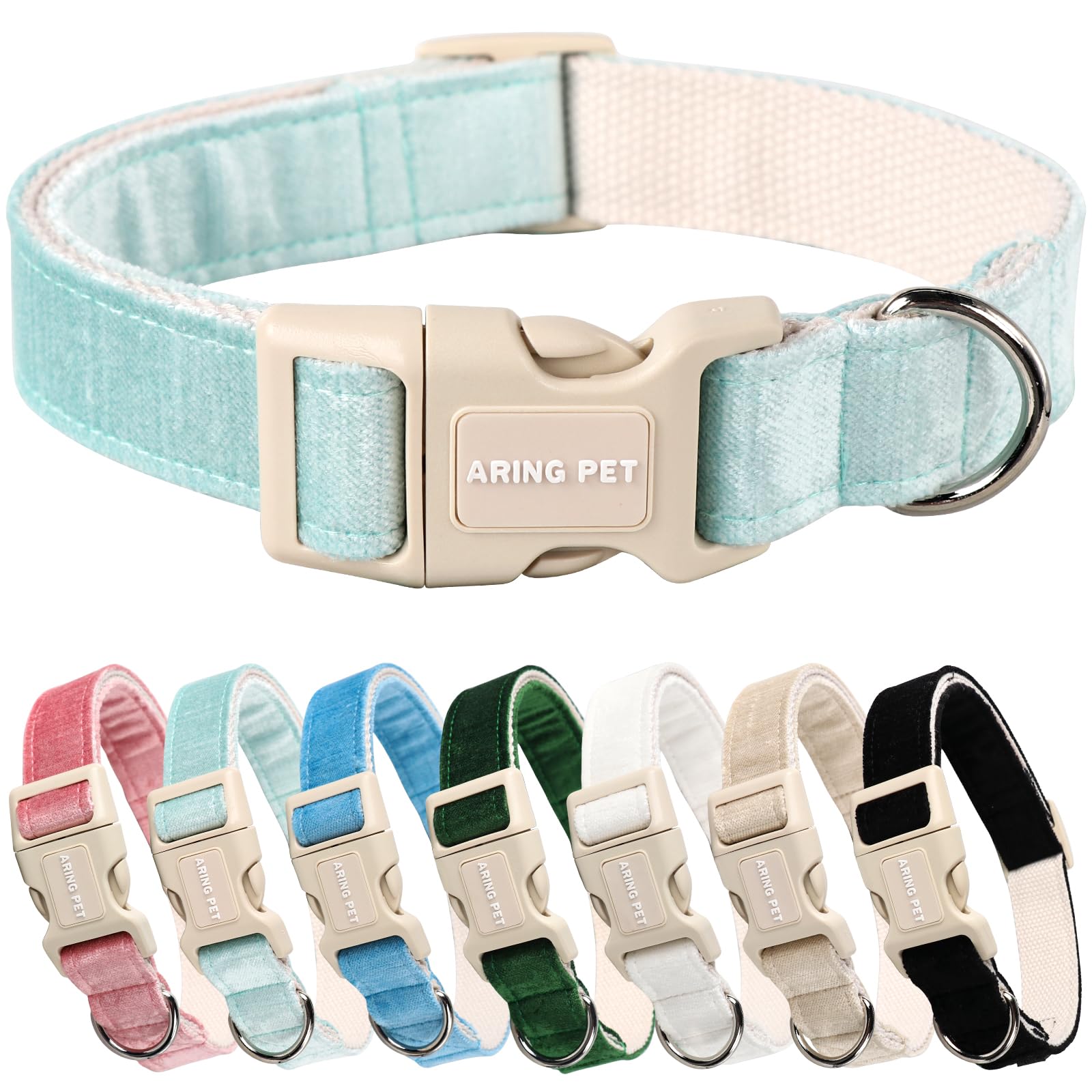 Dog Collar-Adjustable Cotton Small Dog Collars, Lightweight Comfortable Pet Collars with Quick Release Buckle for Small Medium Large Dog