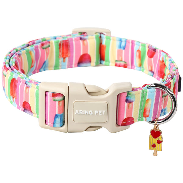 Summer Dog Collar-Cute Popsicle Dog Collar for Small Dogs, Adjustable Multicolor Ice Cream Pet Collars Puppy Collar for Small Medium Large Dogs