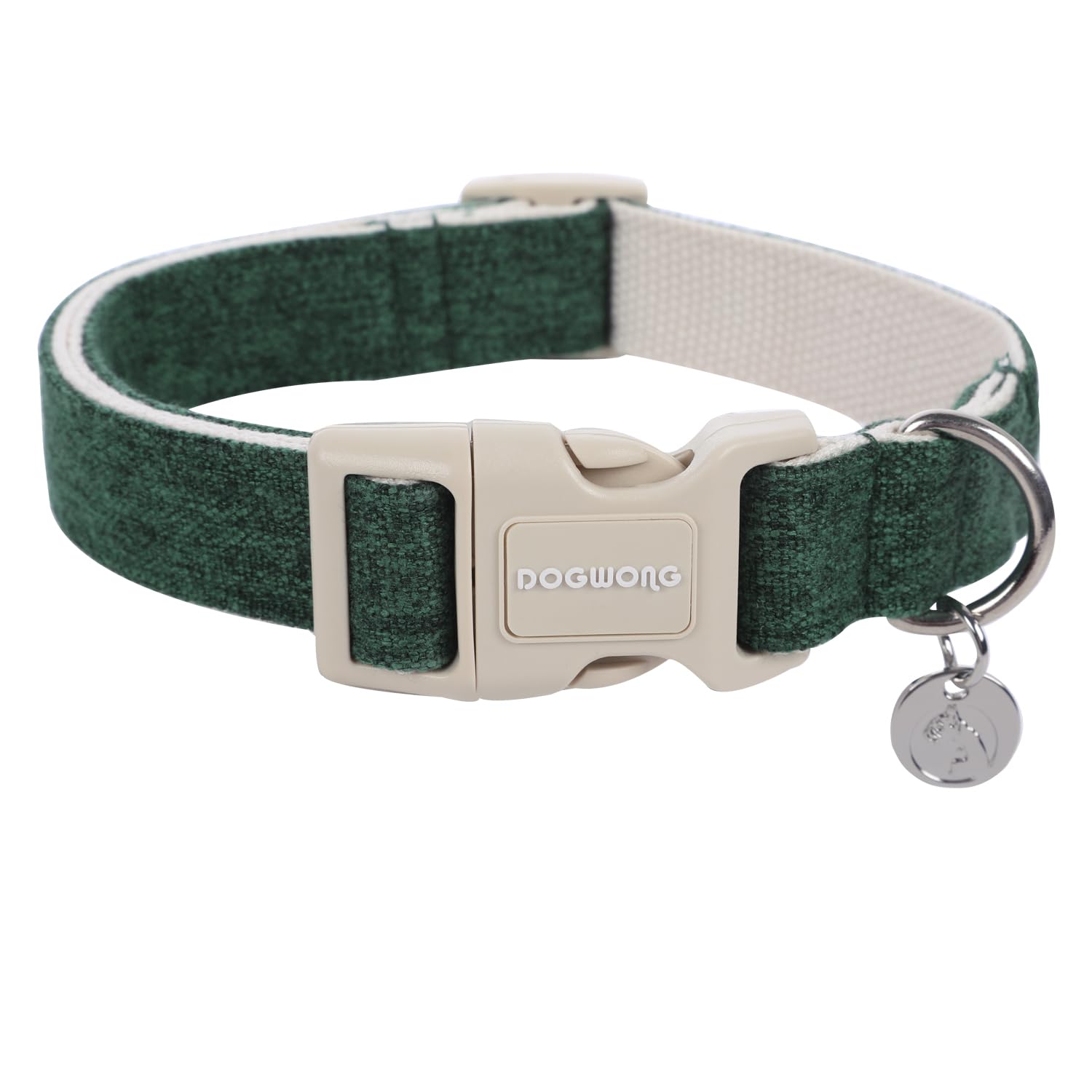 Cotton Hemp Dog Collar, Heavy-Duty Dog Collar Adjustable Soft Natural Fabric Pet Dog Collar Cute Wedding Puppy Necklace for Small Medium Large Dog