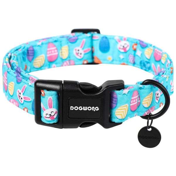 Easter Dog Collar, Colorful Egg Dog Collar Soft Durable Adjustable Costume Cute Easter Puppy Collar for Small Medium Large Dog