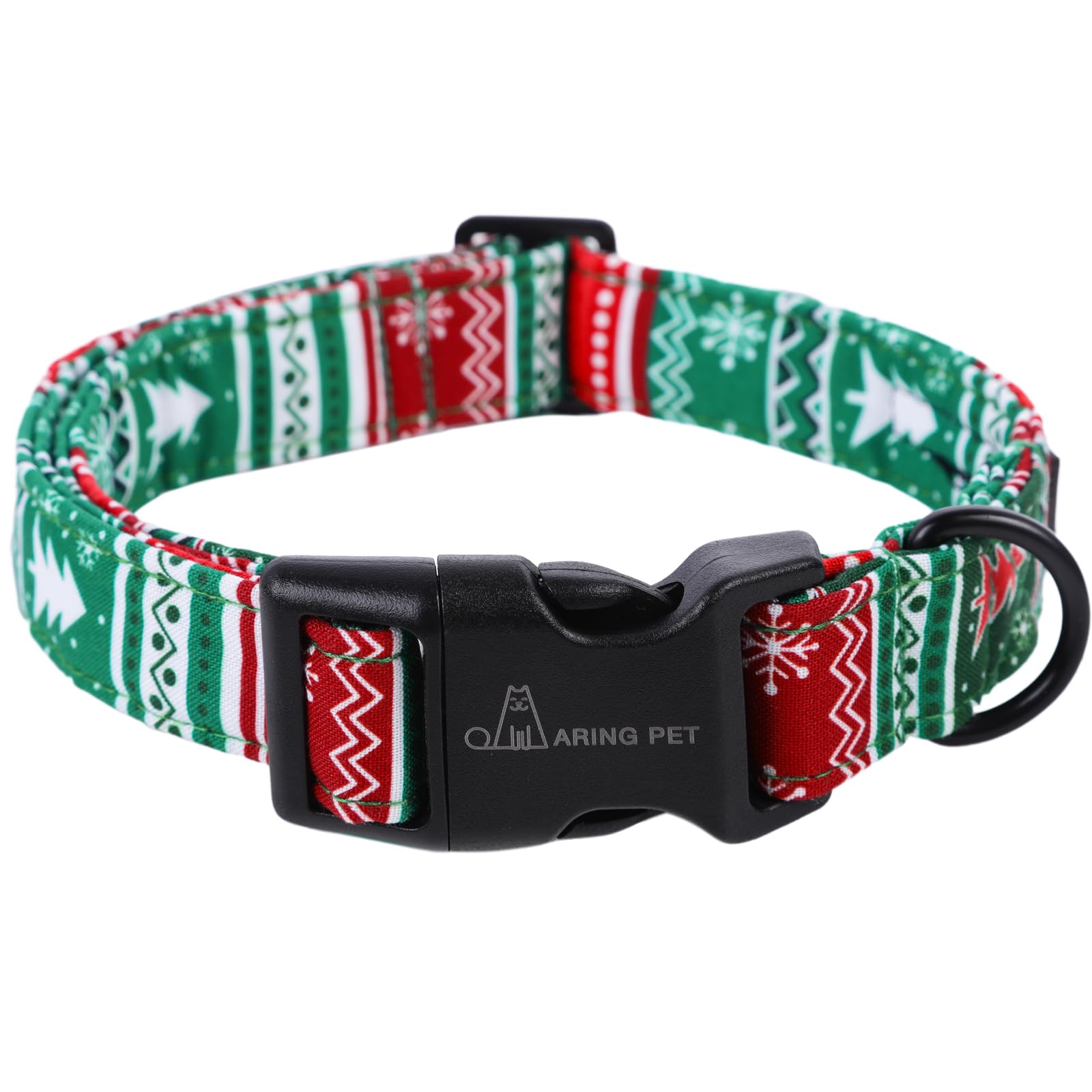 Christmas Dog Collar-Cute Cotton Lightweight Dog Collars, Adjustable Christmas Pet Collars Puppy Collar with Quick Release Buckle