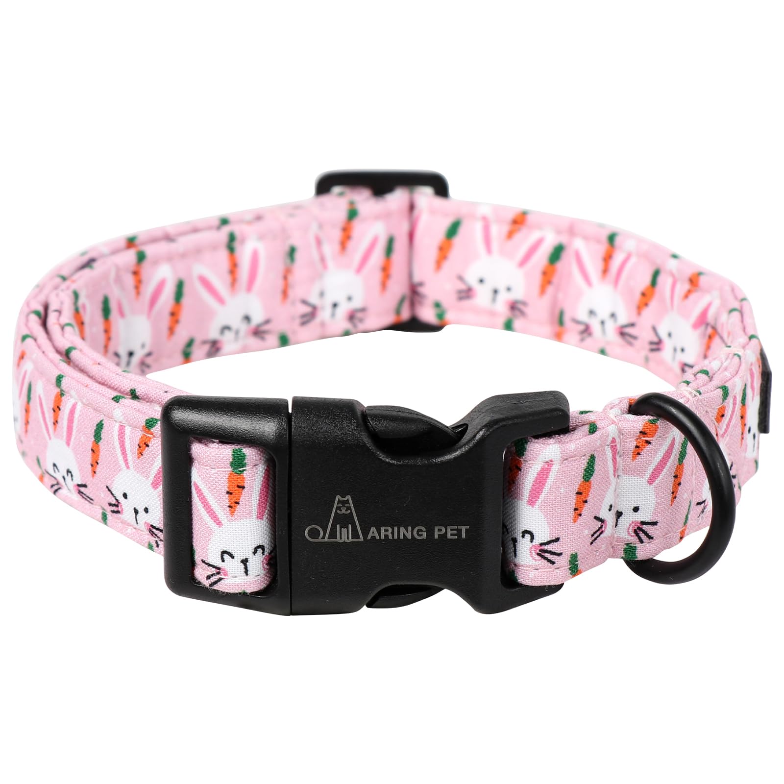St Patrick's Day Dog Collar-Cute Clovers Dog Collar, Adjustable Cotton Shamrock Pet Collar Trefoil Puppy Collars with Quick Release Buckle