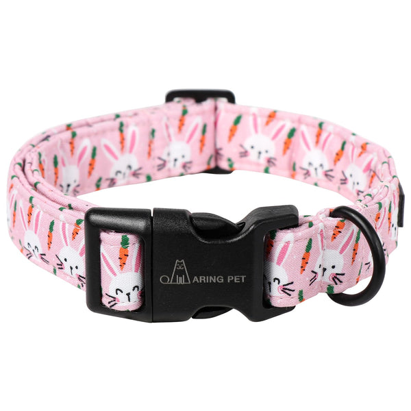 St Patrick's Day Dog Collar-Cute Clovers Dog Collar, Adjustable Cotton Shamrock Pet Collar Trefoil Puppy Collars with Quick Release Buckle