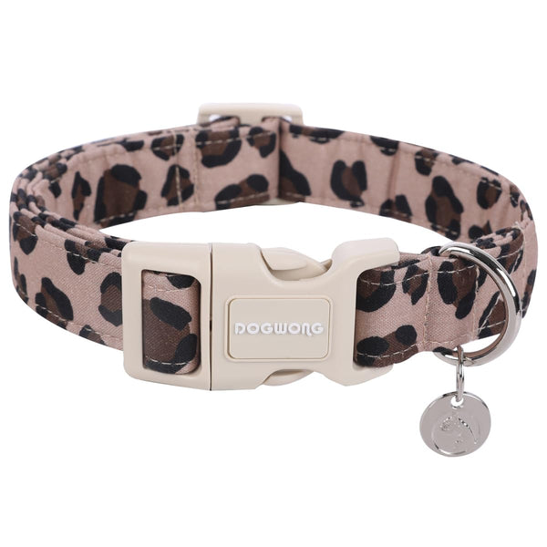 Cotton Dog Collar, Spring Summer Dog Collar Durable Soft Natural Fabric Pet Dog Collar Cute Wedding Puppy Necklace for Small Medium Large Dog