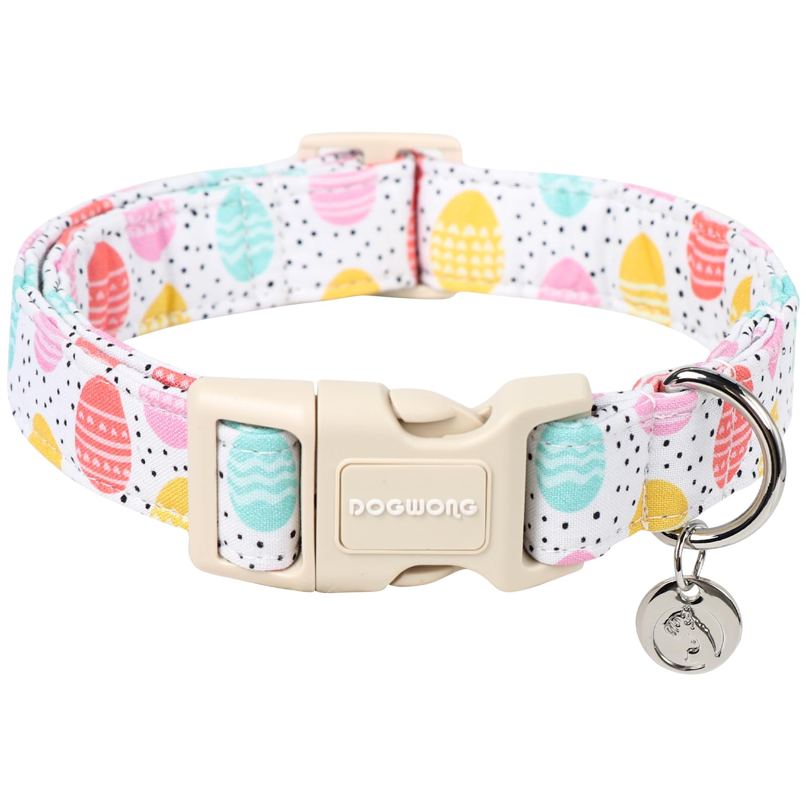 Easter Dog Collar, Colorful Egg Dog Collar Soft Durable Adjustable Costume Cute Easter Puppy Collar for Small Medium Large Dog