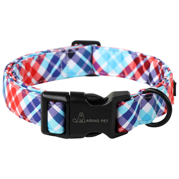 Plaid Dog Collar-Cute Dog Collar for Small Dogs, Adjustable Cotton Pet Collars Puppy Collar for Small Medium Large Boy and Girl Dogs