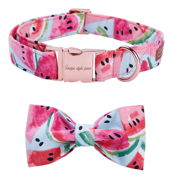 Watermelon Collar Adjustable Summer Collar With Bowtie
