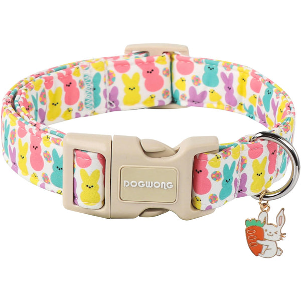 Easter Dog Collar- Cute Coloful Egg Dog Collars Adjustable Designer Easter Day Puppy Heart Dog Collar for Small Medium Large Dogs
