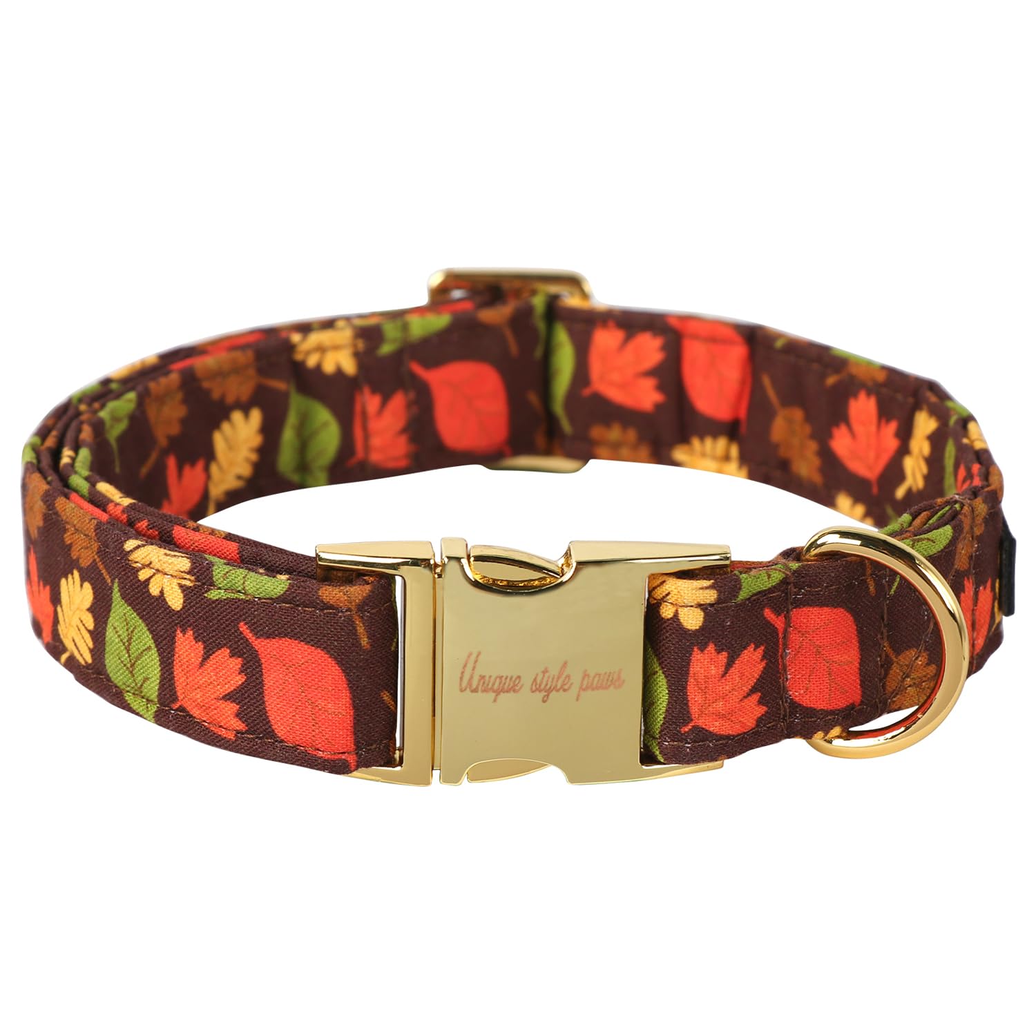 Dog Collar Metal Buckle Maple Leaves Collar Gift Durable Cute Collar for Small Medium Large Boys Girls Dogs