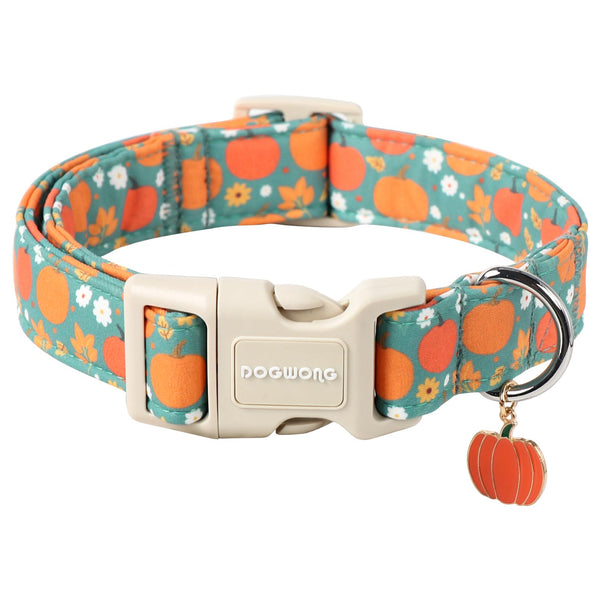 Fall Pumpkin Dog Collar- Cute Fall Holiday Dog Collars Adjustable Halloween Dog Collar for Small Medium Large Dogs