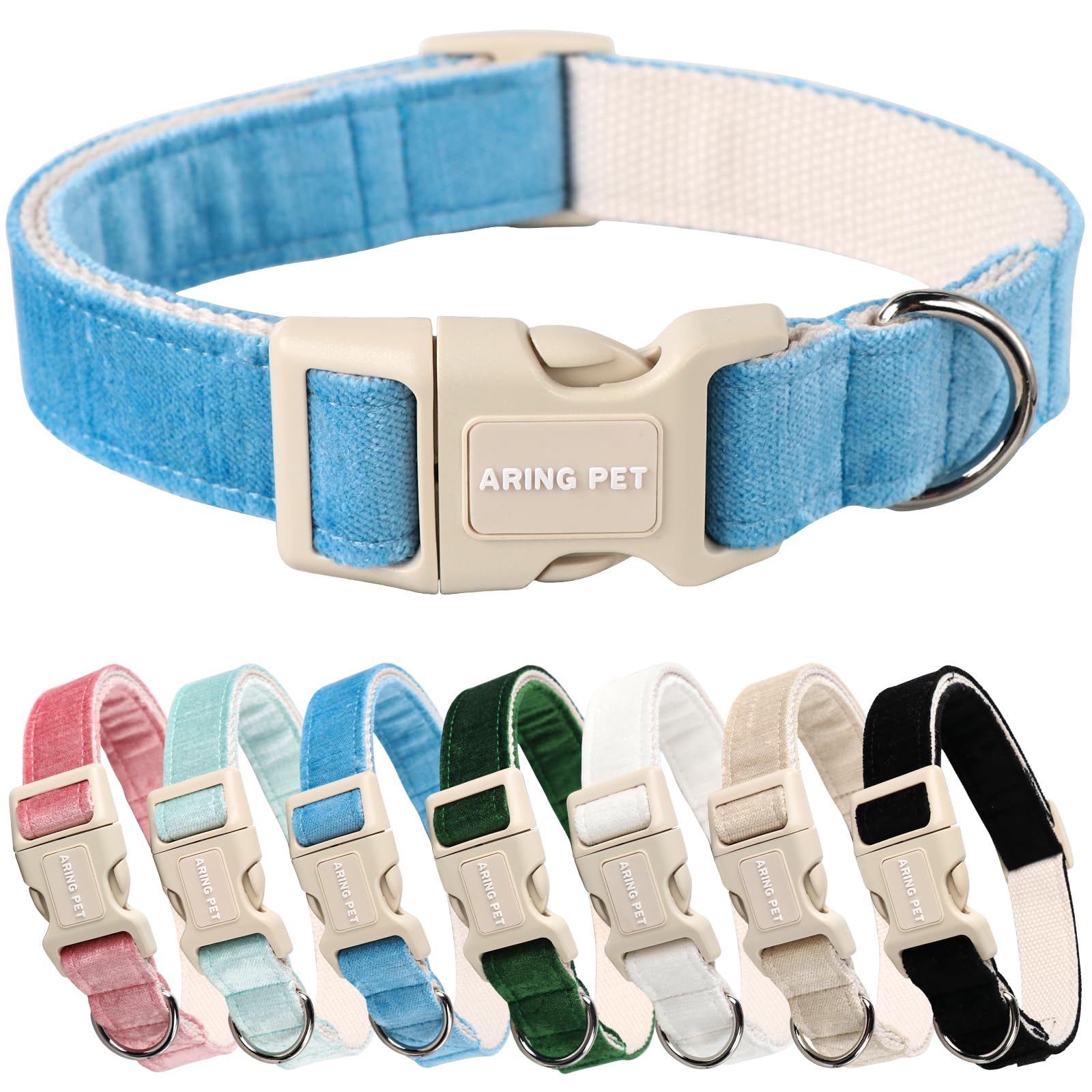 Dog Collar-Adjustable Cotton Small Dog Collars, Lightweight Comfortable Pet Collars with Quick Release Buckle for Small Medium Large Dog