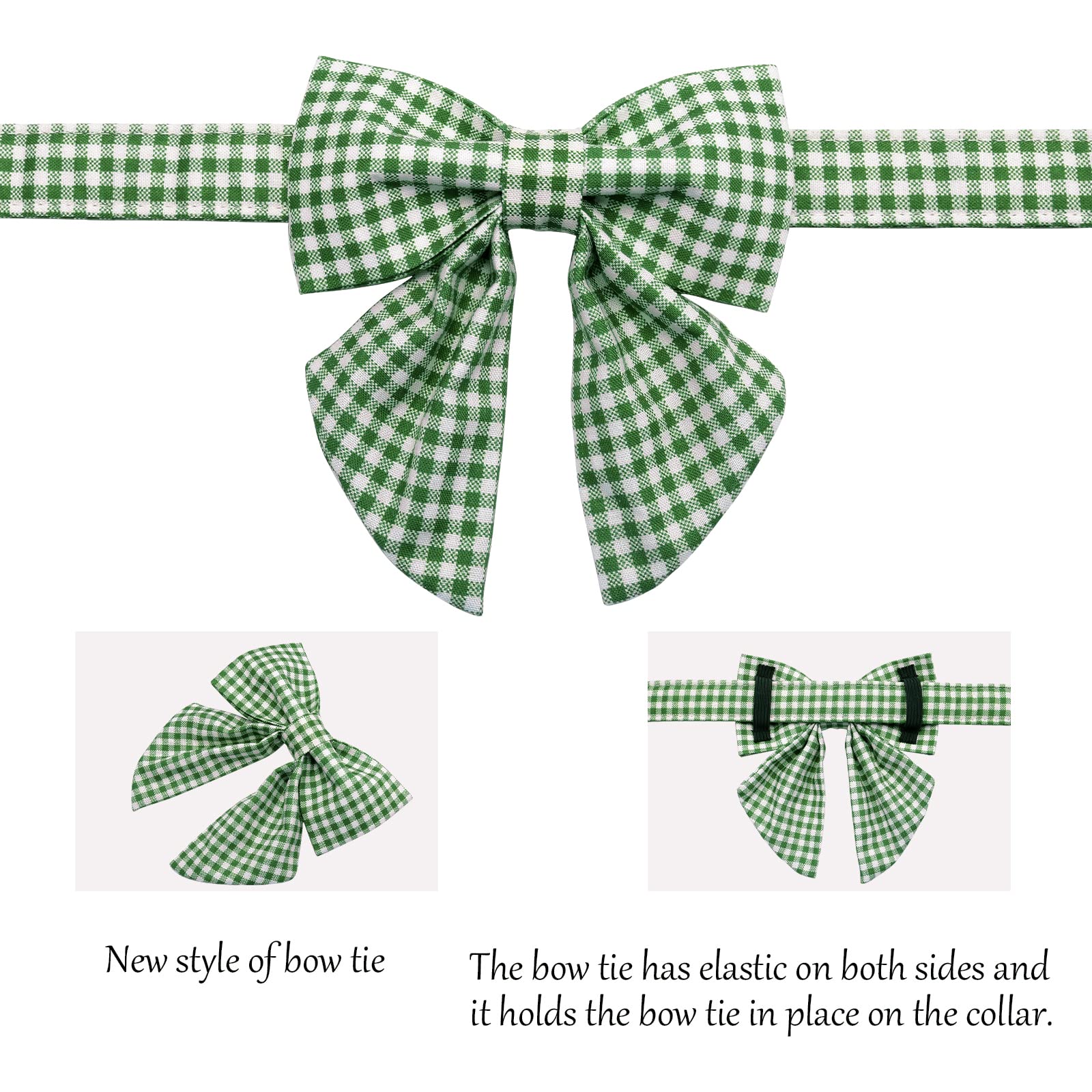 Green Dog Collar with Sailor Bow
