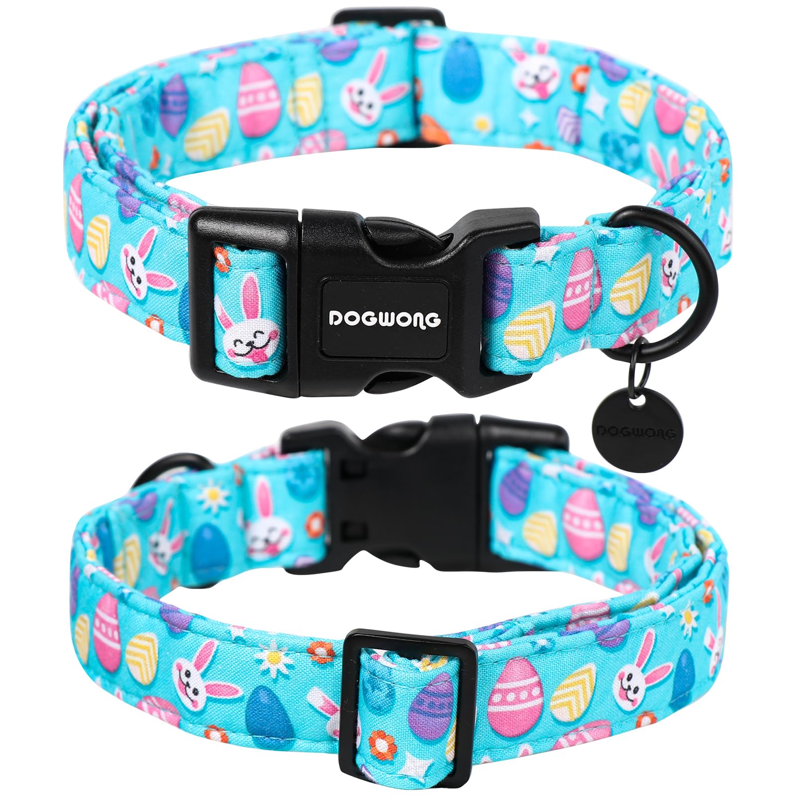 Easter Dog Collar, Colorful Egg Dog Collar Soft Durable Adjustable Costume Cute Easter Puppy Collar for Small Medium Large Dog