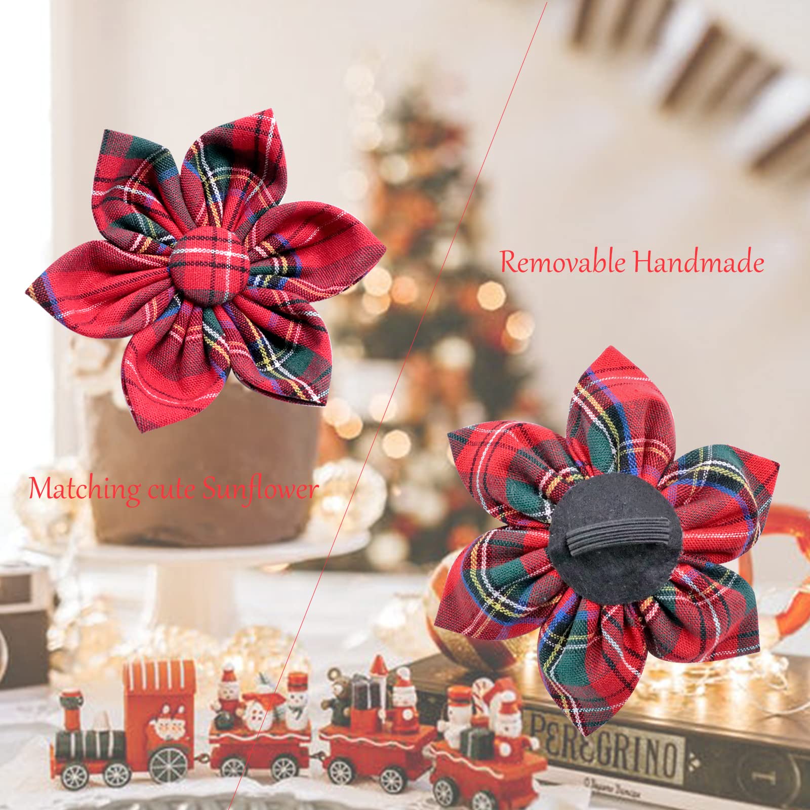 Christmas Dog Collar With Flower