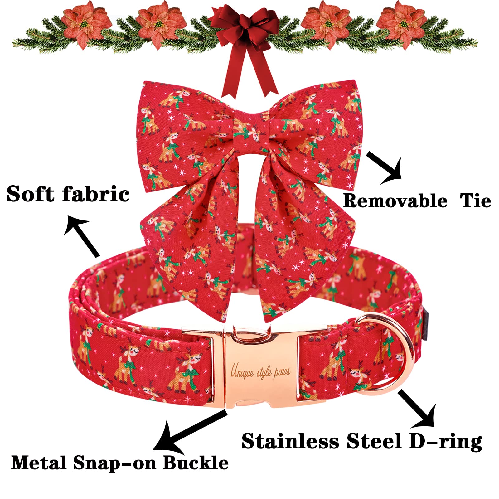 Red Elk Pure Cotton Collar with Sailor Bow