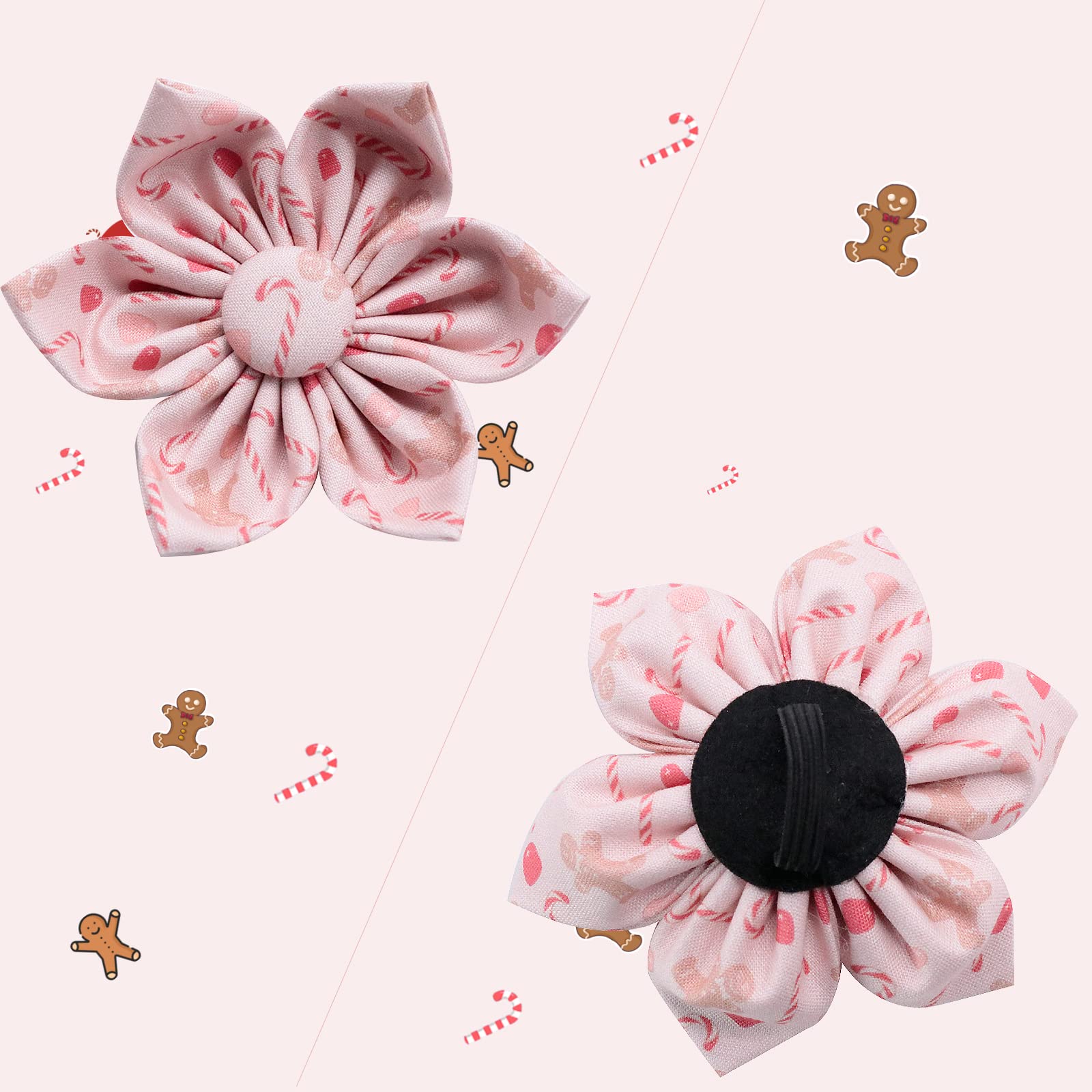 Christmas Dog Collar, Adjustable Dog Collar Flower Pattern Durable Pet Collar With Flower