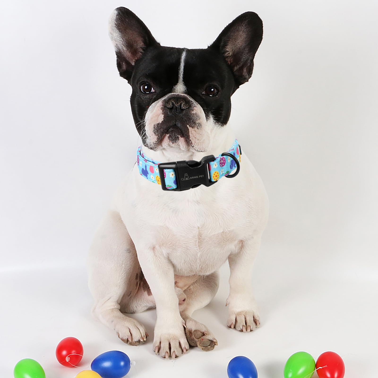 St Patrick's Day Dog Collar-Cute Clovers Dog Collar, Adjustable Cotton Shamrock Pet Collar Trefoil Puppy Collars with Quick Release Buckle