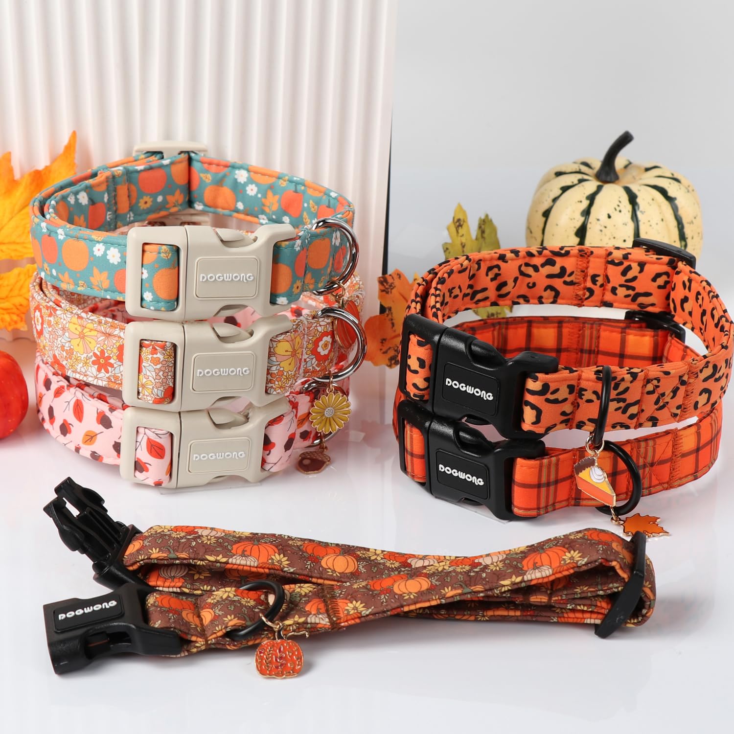 Fall Flower Dog Collar- Cute Flower Dog Collars Adjustable Floral Dog Collar for Girl Female Small Medium Large Dogs