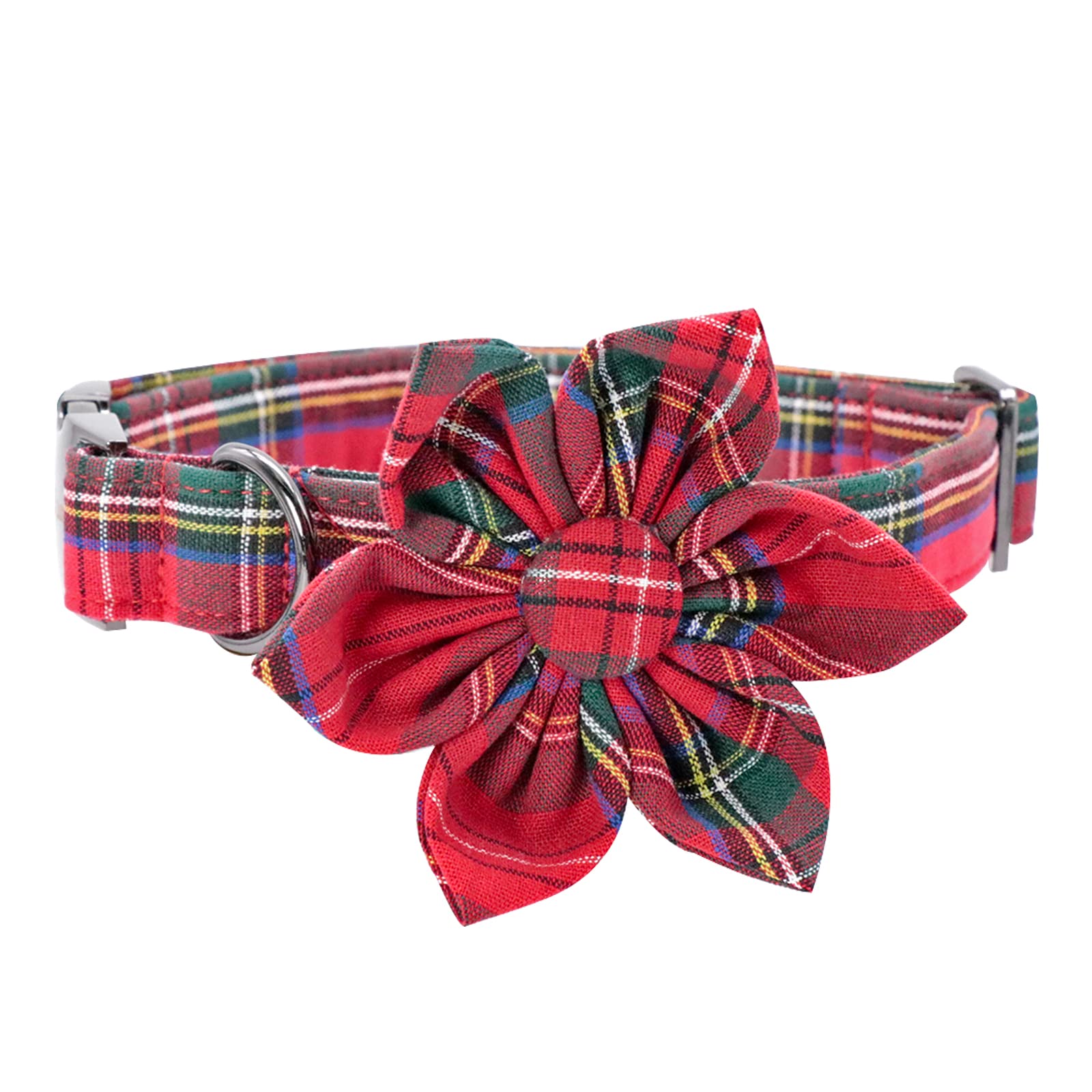 Christmas Dog Collar With Flower