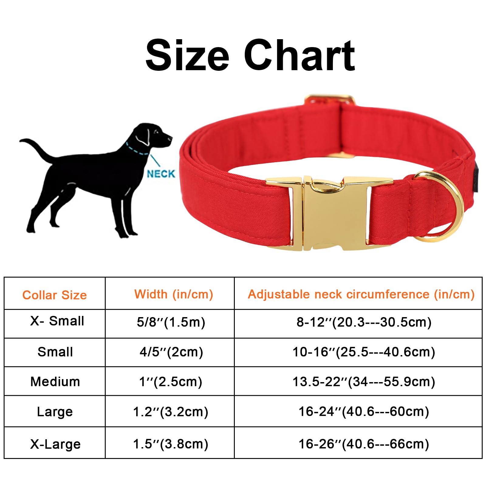 Christmas Collars for Dogs Cotton Soft Red Dog Collar with Metal Buckle Winter Dog Collar Adjustable for Small Medium Large Dog