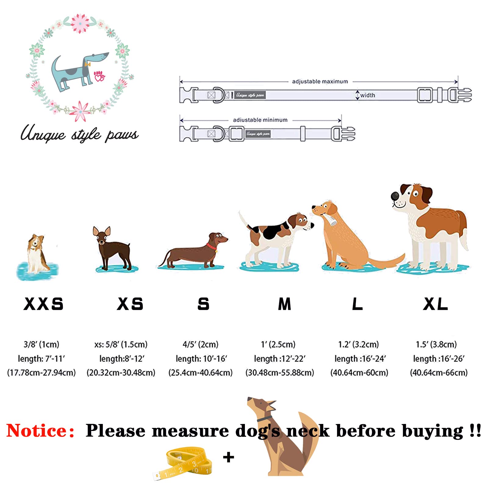 Christmas Dog Collar with Bowtie