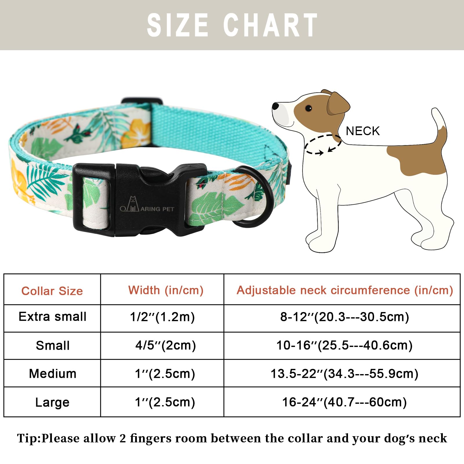 Summer Dog Collar-Lightweight Dog Collar for Small Dogs, Adjustable Comfortable Cotton Dog Collars for Small Medium Large Dogs