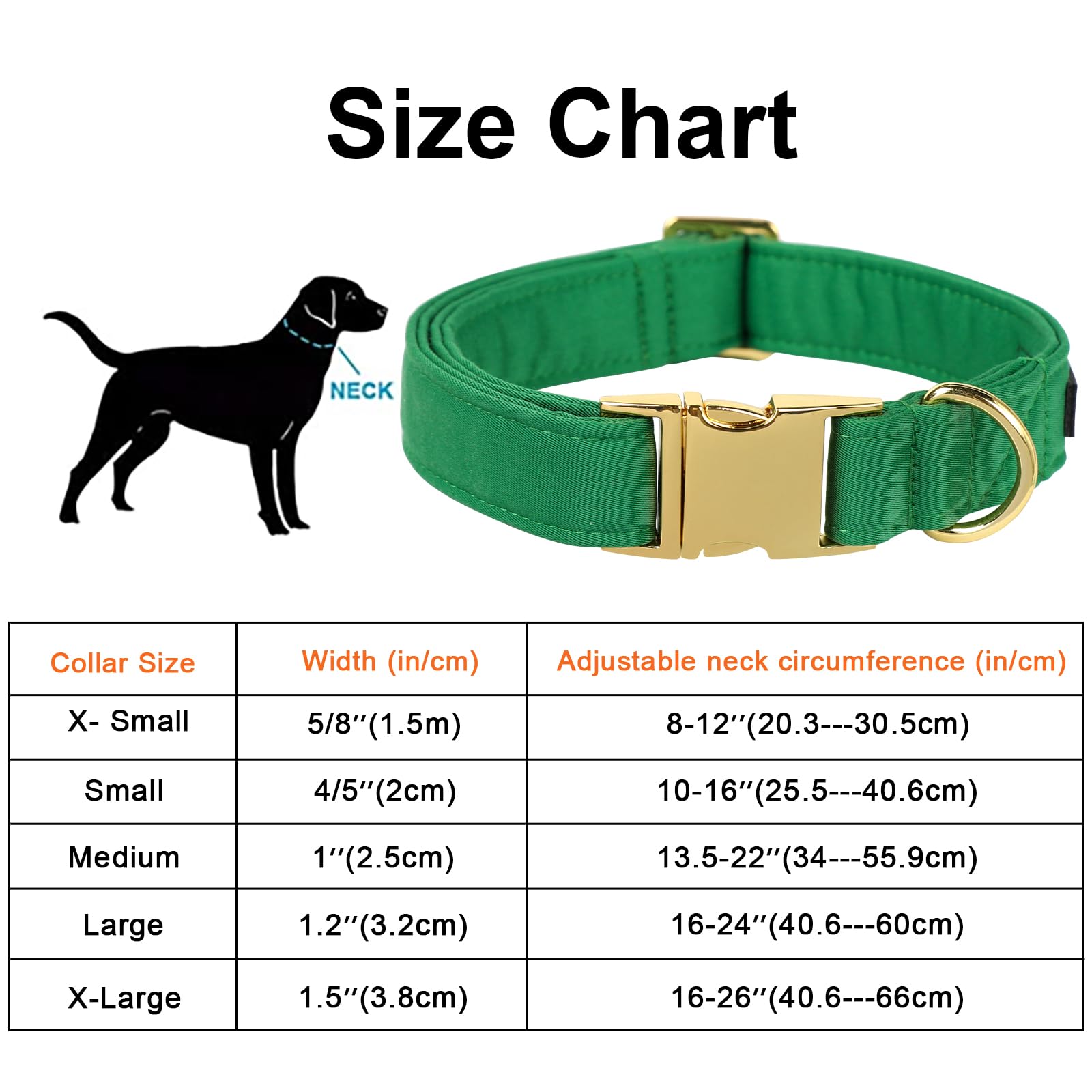 Christmas Collars for Dogs Cotton Soft Green Dog Collar with Metal Buckle Winter Dog Collar Adjustable for Small Medium Large Dog