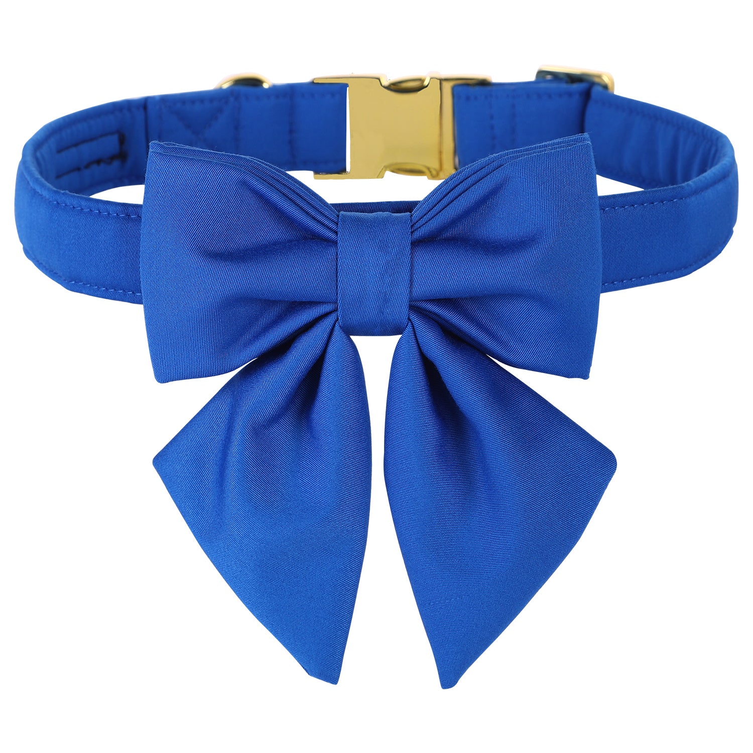 Comfortable Cotton Dog Collar with Detachable Sailor Bow for Male Female Dogs