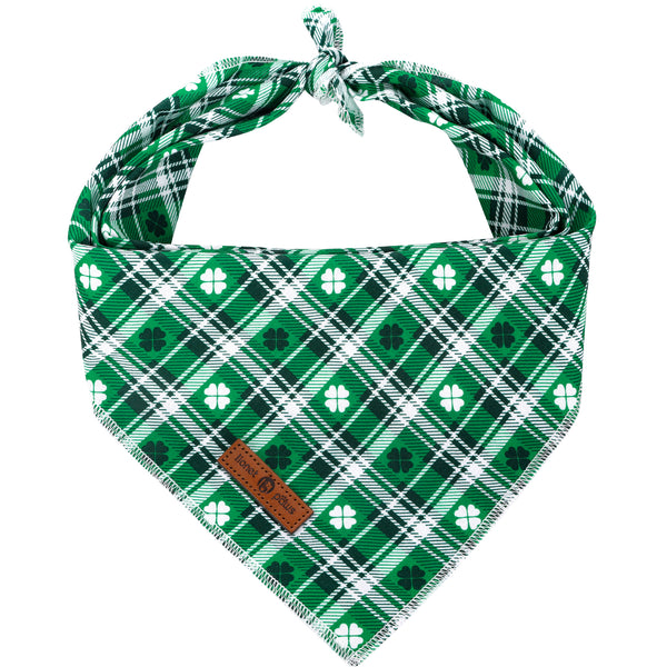 St. Patrick's Day Green Dog Bandana Handkerchief Scarf Triangle Bandana for Male Female Dog