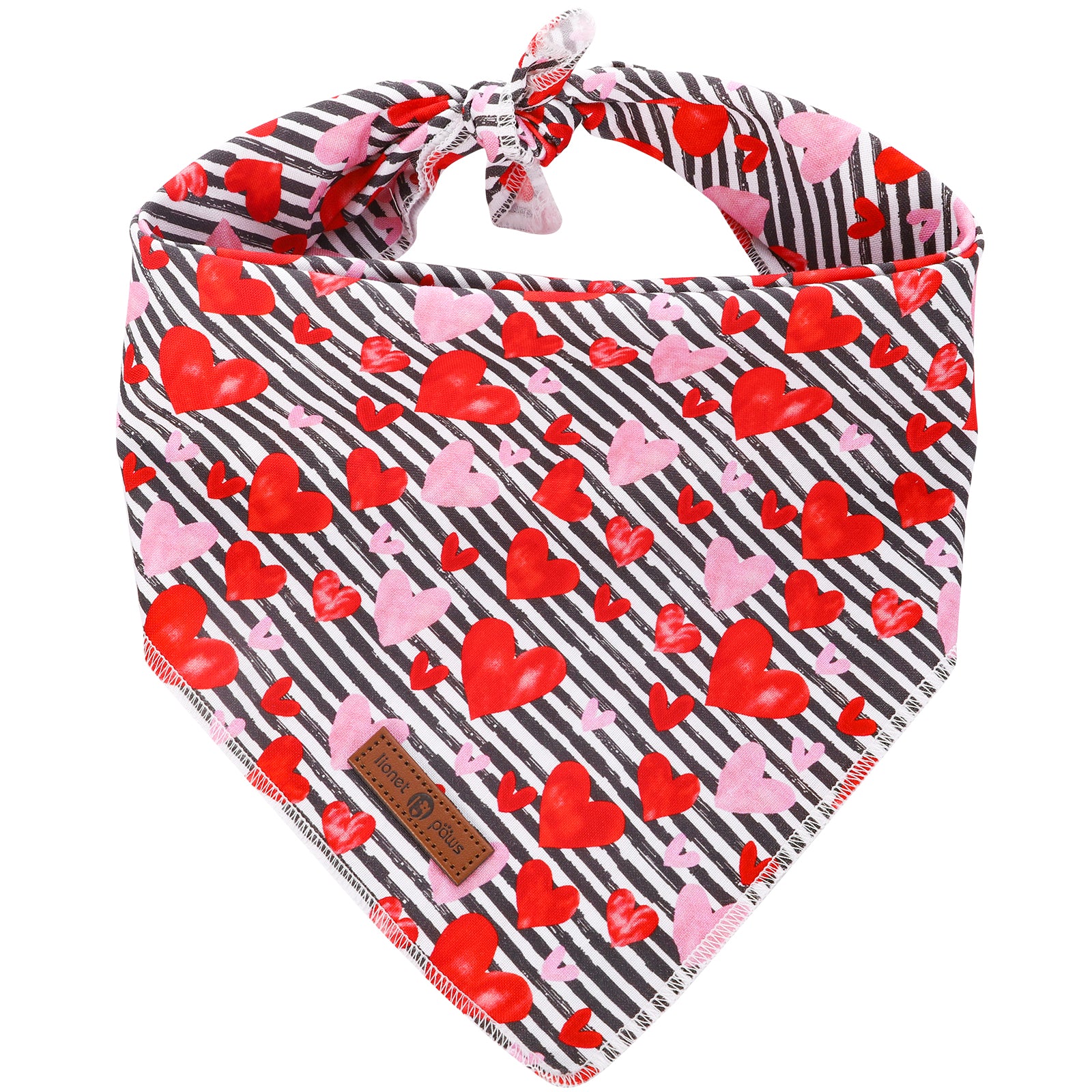 Valentine's Day Dog Bandana Cotton Handkerchief Scarf Triangle Bandana for Male Female Dog
