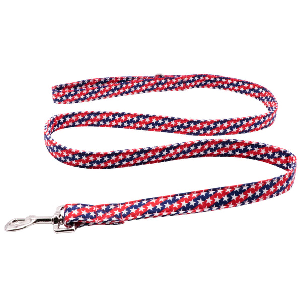 Patriotic Dog Leash for Small Medium Large Dog Matching Collar, 4th of July