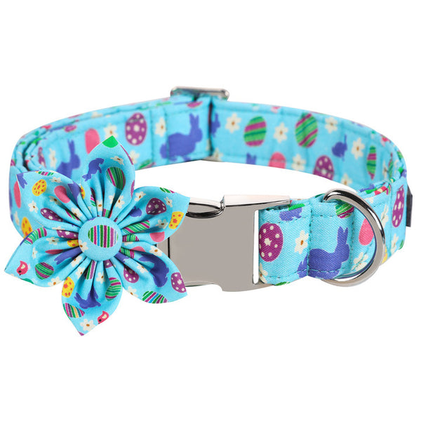 Easter Dog Collar with Flower for Female Dog