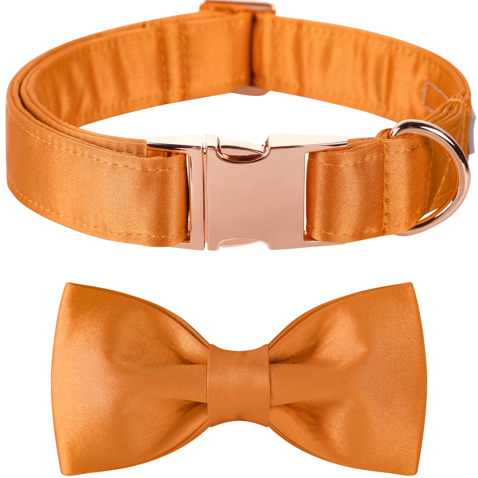 Comfortable Silk Dog Collar with Detachable Bowtie for Male Female Dogs