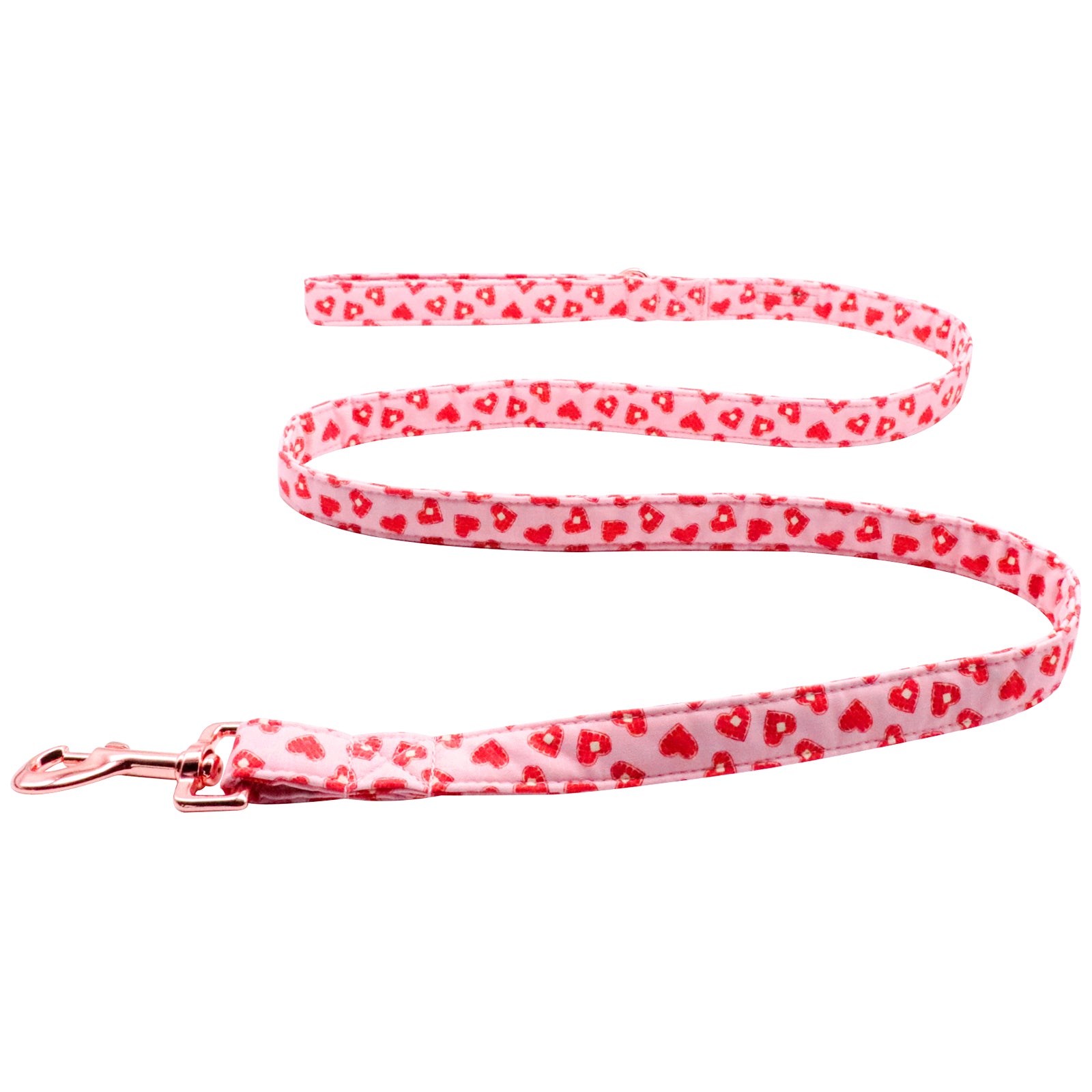 Valentine's Day Dog Leash for Small Medium Large Dog Matching Collar