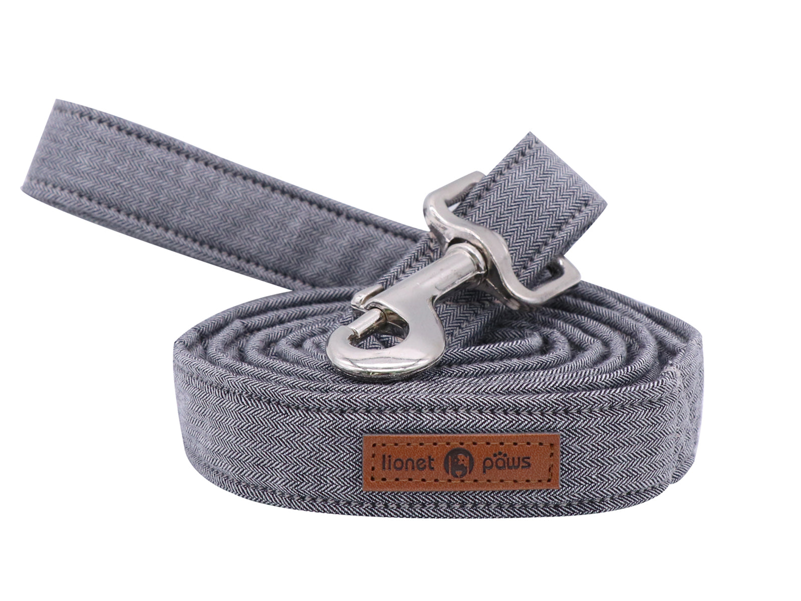 Gray Dog Leash for Small Medium Large Dog Matching Collar
