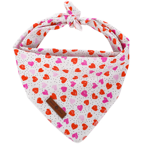 Valentine's Day Dog Bandana Handkerchief Scarf Triangle Bandana for Male Female Dog