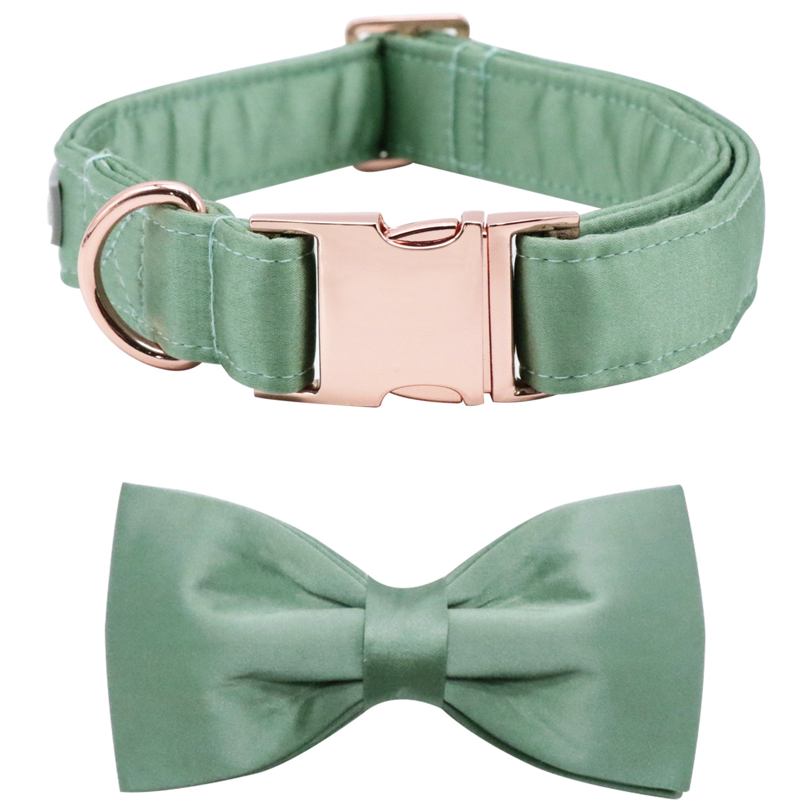 Comfortable Silk Dog Collar with Detachable Bowtie for Male Female Dogs
