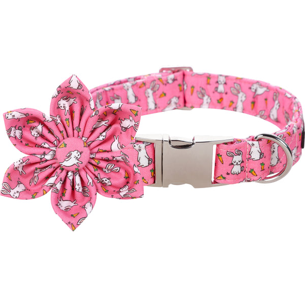 Easter Day Dog Collar with Flower for Female Dog