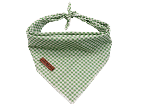 Spring Green Dog Bandana Cotton Handkerchief Scarf Triangle Bandana for Male Female Dog