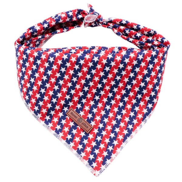 Patriotic Dog Bandana Handkerchief Scarf Triangle Bandana for Male Female Dog, 4th of July
