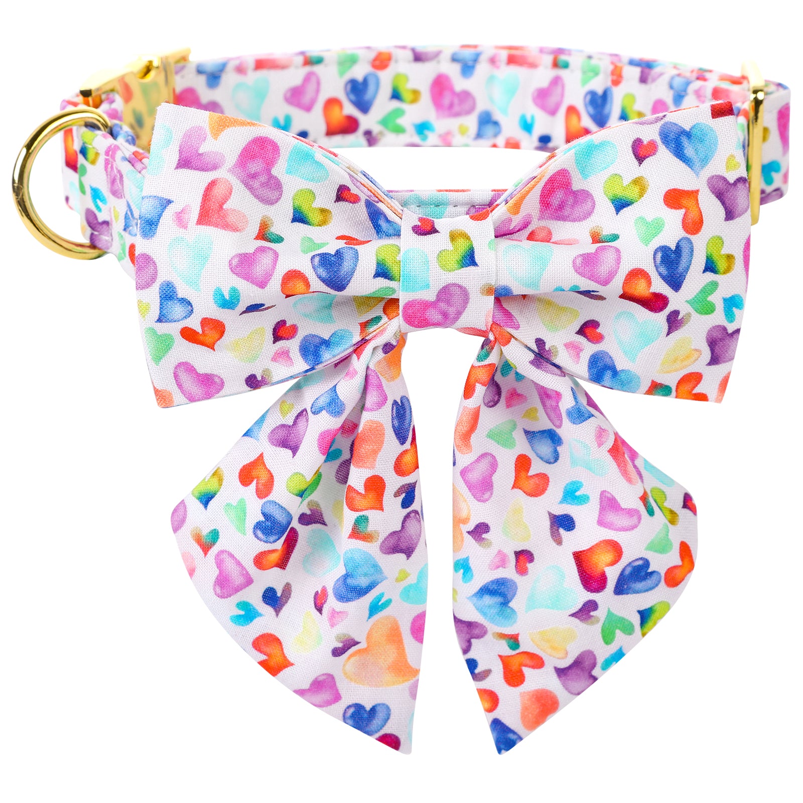 Valentine's Day Dog Collar with Sailor Bow for Girl