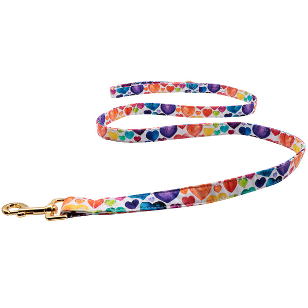 Valentine's Day Dog Leash for Small Medium Large Dog Matching Collar